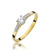 Pierścionek złoty 585 z brylantami 0,21ct W-399 zaręczynowy