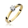Pierścionek złoty 585 z brylantem 0,12ct zaręczynowy W-295