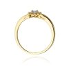 Pierścionek złoty 585 z brylantami 0,09ct tanzanitem 0,15ct W-118