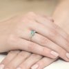 Pierścionek złoty 585 z topazem 0,50ct brylantami 0,05ct zaręczynowy W-66