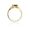 Pierścionek złoty 585 z brylantami 0,06ct granatem 1,30ct W-40B