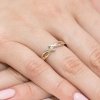 Pierścionek złoty 585 z brylantem 0,04ct zaręczynowy W-191
