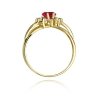 Pierścionek złoty 585 z brylantami 0,30ct rubinem 1,0ct W-37