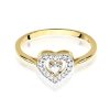 Pierścionek złoty 585 z brylantem 0,19ct zaręczynowy W-442