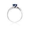 Pierścionek złoty 585 z brylantami 0,05ct szafirem 0,50ct W-84