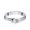 Pierścionek złoty 585 z brylantami 0,12ct zaręczynowy W-346