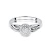 Pierścionek złoty 585 z brylantami 0,12ct zaręczynowy W-421