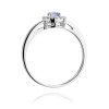 Pierścionek złoty 585 z brylantami 0,08ct tanzanitem 0,15ct W-238