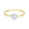 Pierścionek złoty 585 z brylantem 0,1ct serce BC-041