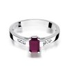 Pierścionek złoty 585 z brylantami 0,04ct rubinem 0,80ct W-78