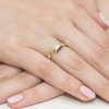 Pierścionek złoty 585 z brylantami czarnymi 0,05ct  W-107