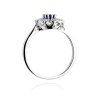 Pierścionek złoty 585 z brylantami 0,10ct szafirem 0,70ct W-354