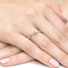 Pierścionek złoty 585 z brylantem 0,15ct zaręczynowy W-173