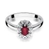 Pierścionek złoty 585 z brylantami 0,07ct rubinem 0,60ct W-304