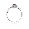 Pierścionek złoty 585 z brylantami 0,12ct rubinem 0,15ct W-72