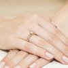 Pierścionek złoty 585 z brylantami 0,42ct W-198 zaręczynowy