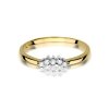 Pierścionek złoty 585 z brylantami 0,11ct zaręczynowy W-427