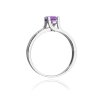 Pierścionek złoty 585 z brylantami 0,03ct ametystem 0,50ct W-106