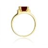 Pierścionek złoty 585 z brylantami 0,03ct granatem 1,30ct W-103