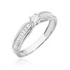 Pierścionek złoty 585 z brylantem 0,17ct zaręczynowy W-449