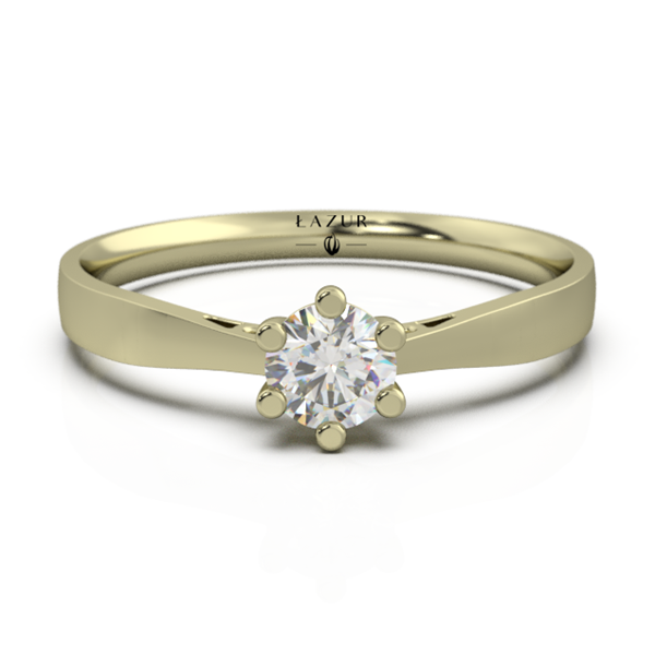 Pierścionek złoty 585 brylant 0,25ct zaręczynowy BR-0103B2