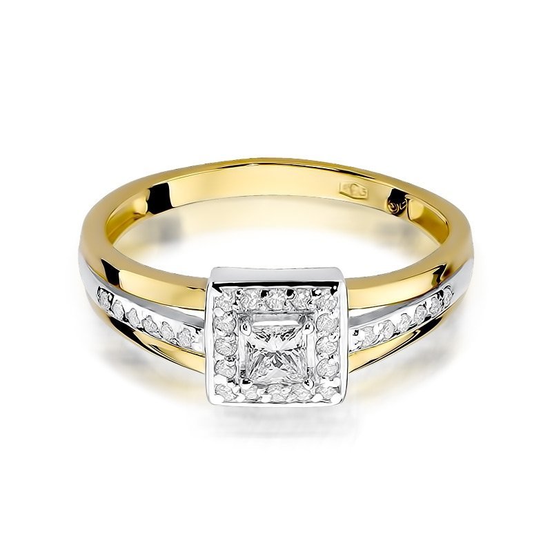 Pierścionek złoty 585 z brylantami 0,29ct W-271 zaręczynowy