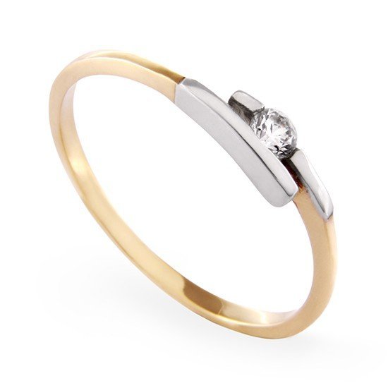 ARTES-Pierścionek z brylantem 0,08ct AB-26