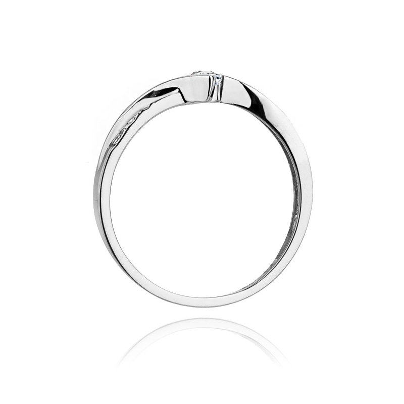 Pierścionek złoty 585 z brylantem 0,17ct zaręczynowy W-177