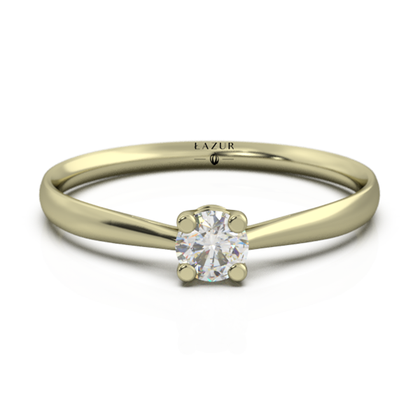 Pierścionek złoty 585 brylant 0,15ct zaręczynowy BR-091B1