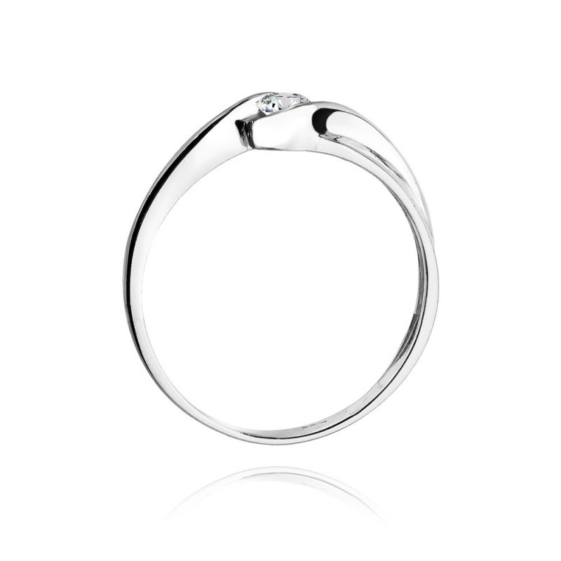 Pierścionek złoty 585 z brylantem 0,15ct zaręczynowy W-278