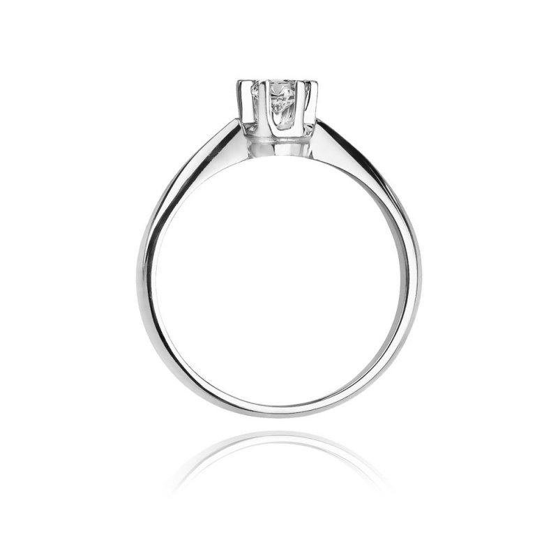 Pierścionek złoty 585 z brylantem 0,23ct zaręczynowy W-36