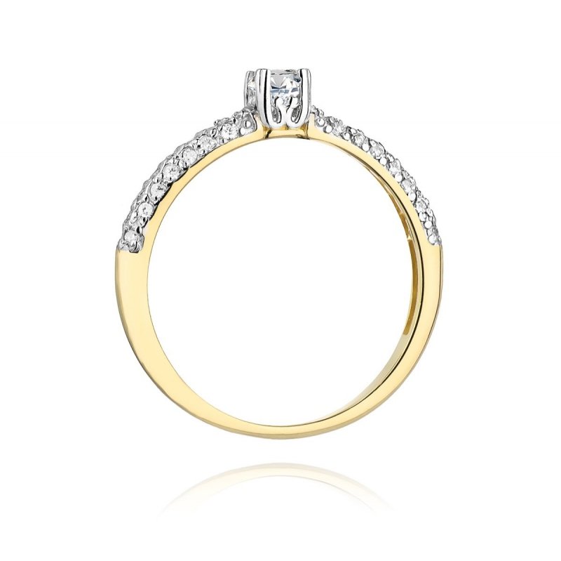 Pierścionek złoty 585 z brylantami 0,36ct W-200 zaręczynowy