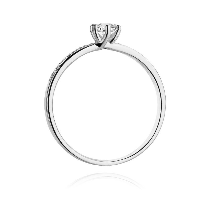 Pierścionek złoty 585 z brylantami 0,37ct W-459b zaręczynowy