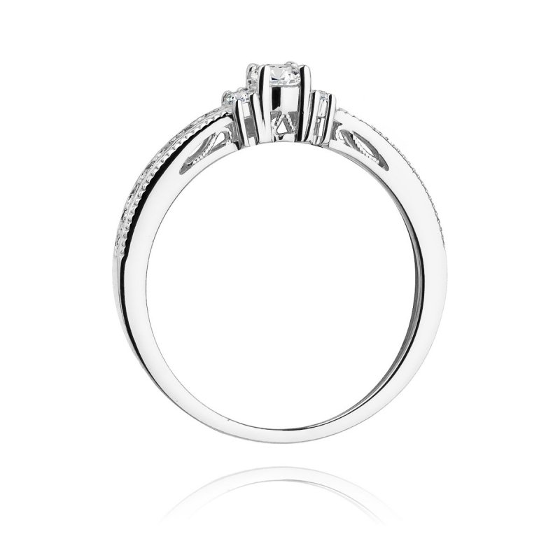 Pierścionek złoty 585 z brylantami 0,23ct W-201