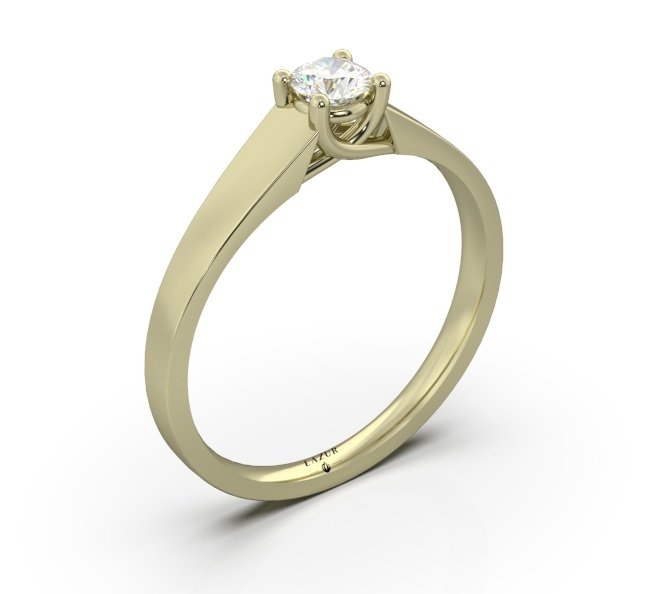 Pierścionek złoty 585 brylant 0,17ct zaręczynowy BR-062