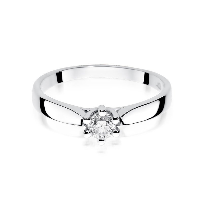 Pierścionek złoty 585 z brylantami 0,25ct W-222b zaręczynowy
