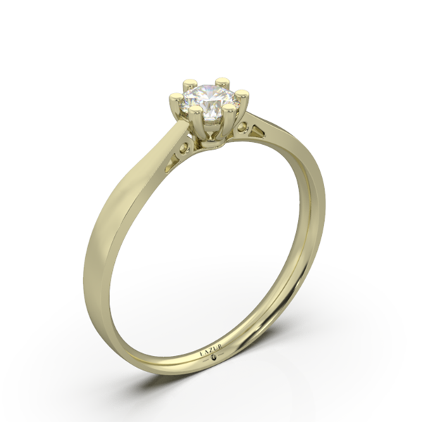 Pierścionek złoty 585 brylant 0,25ct zaręczynowy BR-0103B2