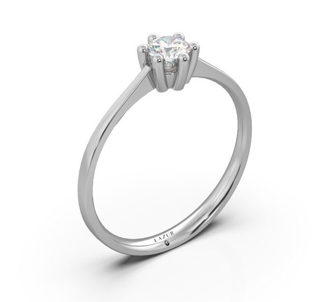 Pierścionek złoty 585 brylant 0,25ct zaręczynowy BR-037