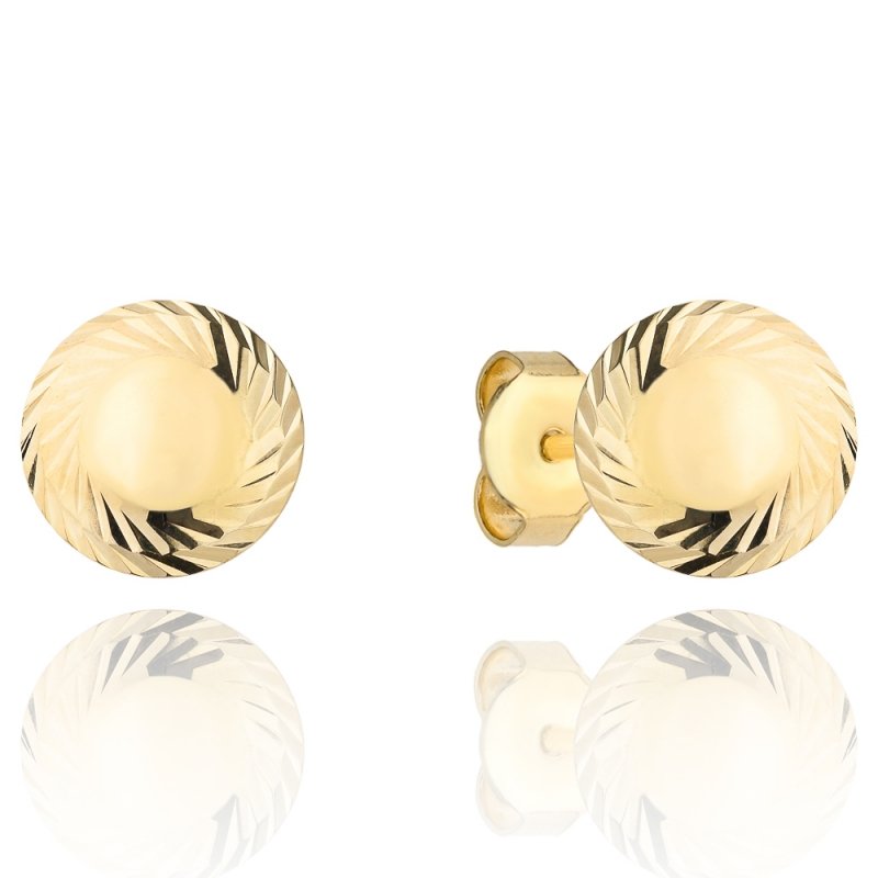 Kolczyki złote 585 sztyft kółeczka pinezki