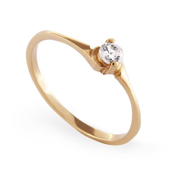 ARTES-Pierścionek z brylantem 0,12ct AB-36 PR. 585