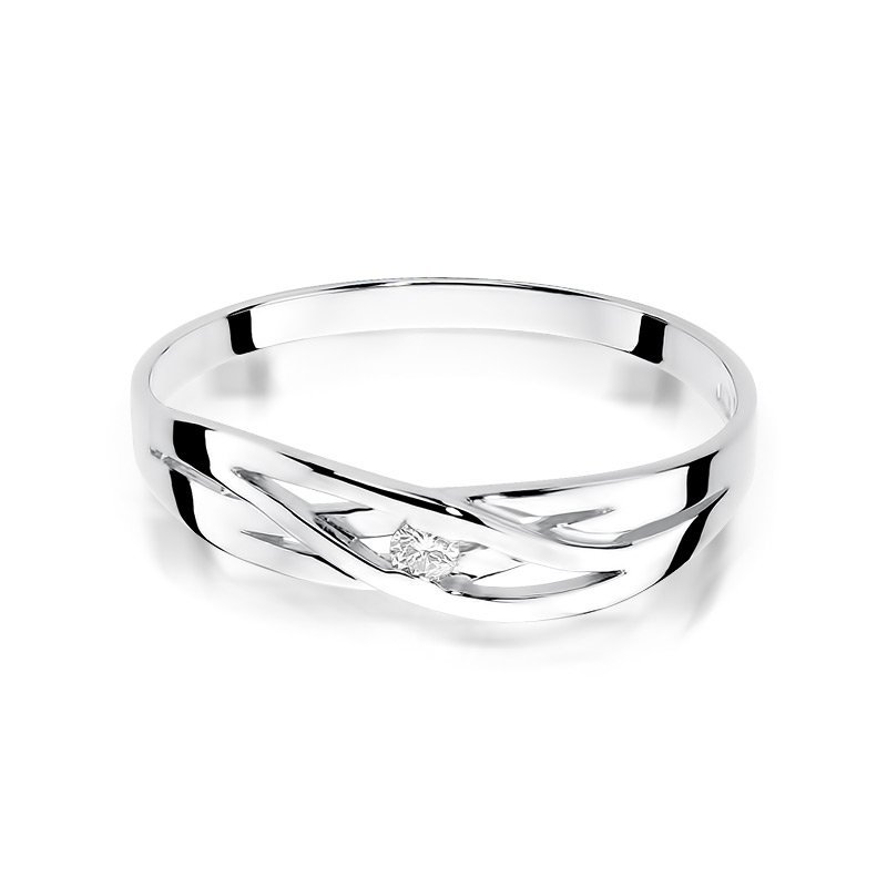 Pierścionek złoty 585 z brylantem 0,05ct zaręczynowy W-156