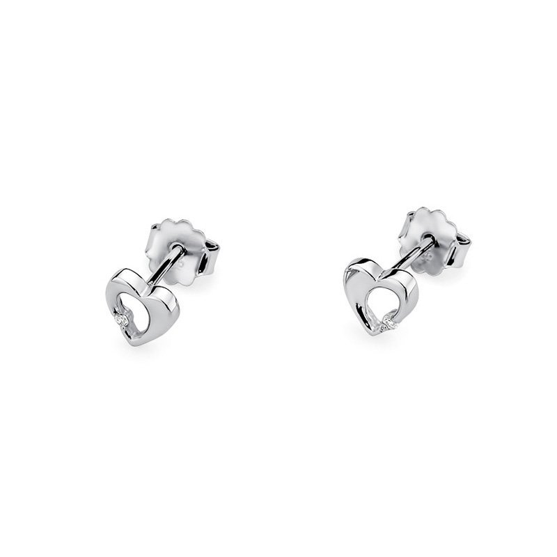 Kolczyki złote 585 z brylantami 0,02ct KO-20