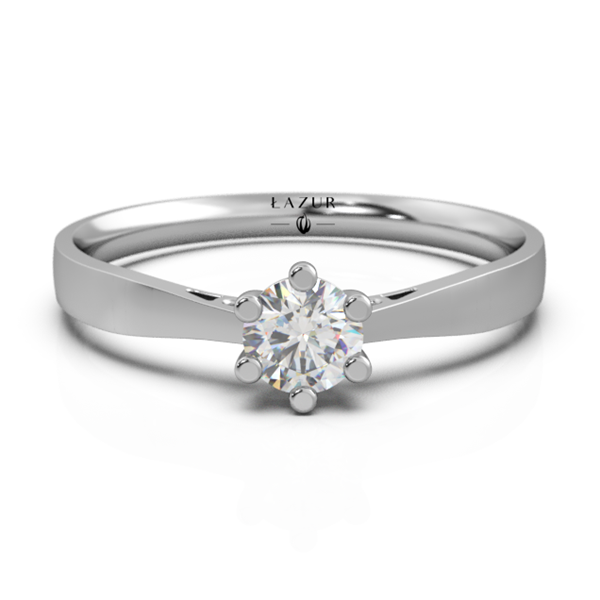 Pierścionek złoty 585 brylant 0,25ct zaręczynowy BR-0103B2