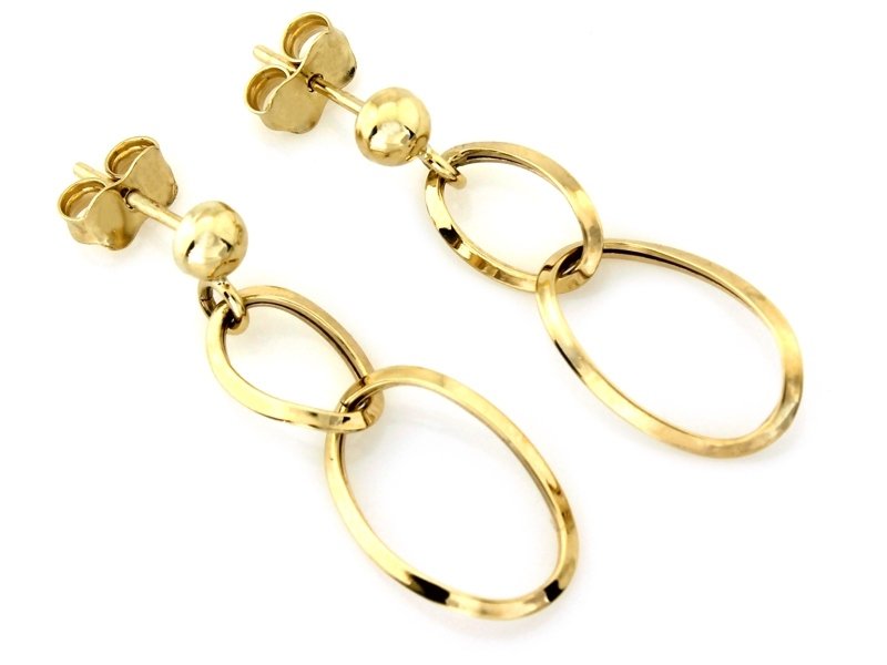 Kolczyki złote 375 wiszące delikatne śliczne