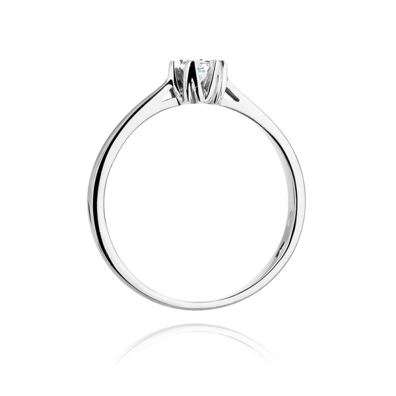 Pierścionek złoty 585 z brylantem 0,12ct zaręczynowy W-299