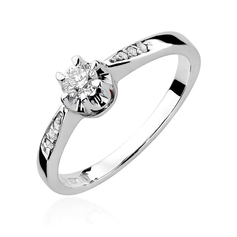 Pierścionek złoty 585 z brylantami 0,25ct W-291