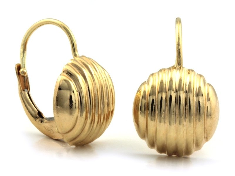 Kolczyki złote 585 eleganckie klasyczne bez cyrkonii