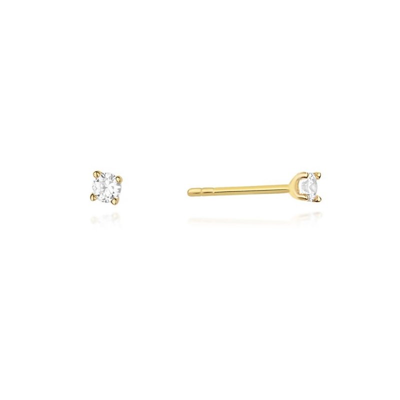 Kolczyki złote 585 brylantami 0,08ct KO-66