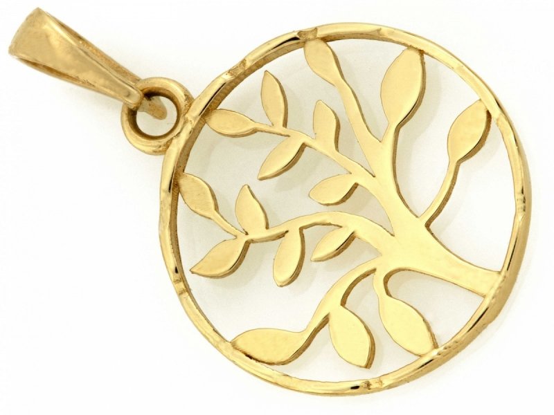 Zawieszka złota 585 drzewko szczęścia drzewo