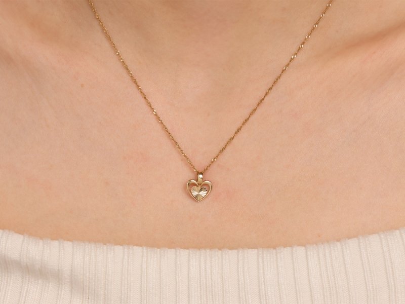 Zawieszka złota 585 serce serduszko delikatne